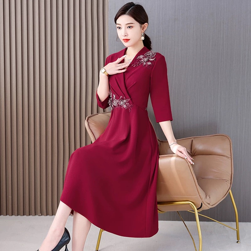 Ao Dai Vietnam Dress - Women Aodai Vietnam Cheongsam Ethnic Style