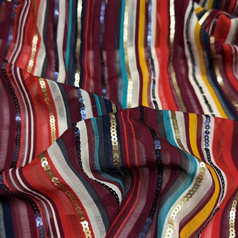Colorful Striped Embroidered S - Ethnic Fashion Designers ulasan dan harga