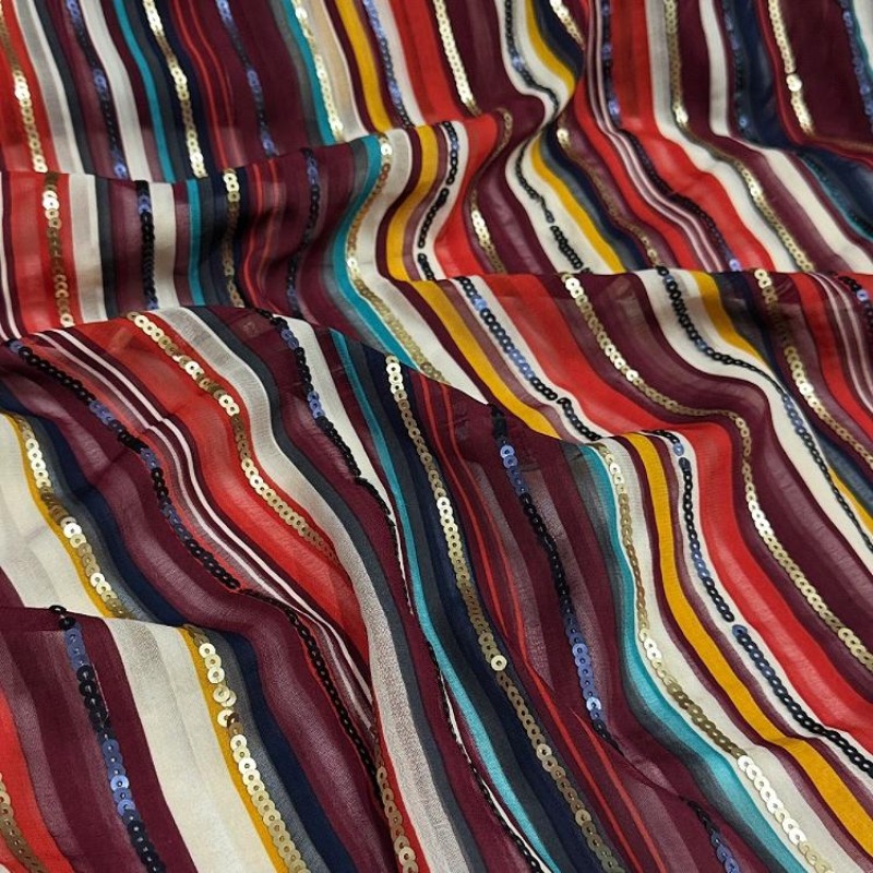Colorful Striped Embroidered S - Ethnic Fashion Designers ulasan dan harga