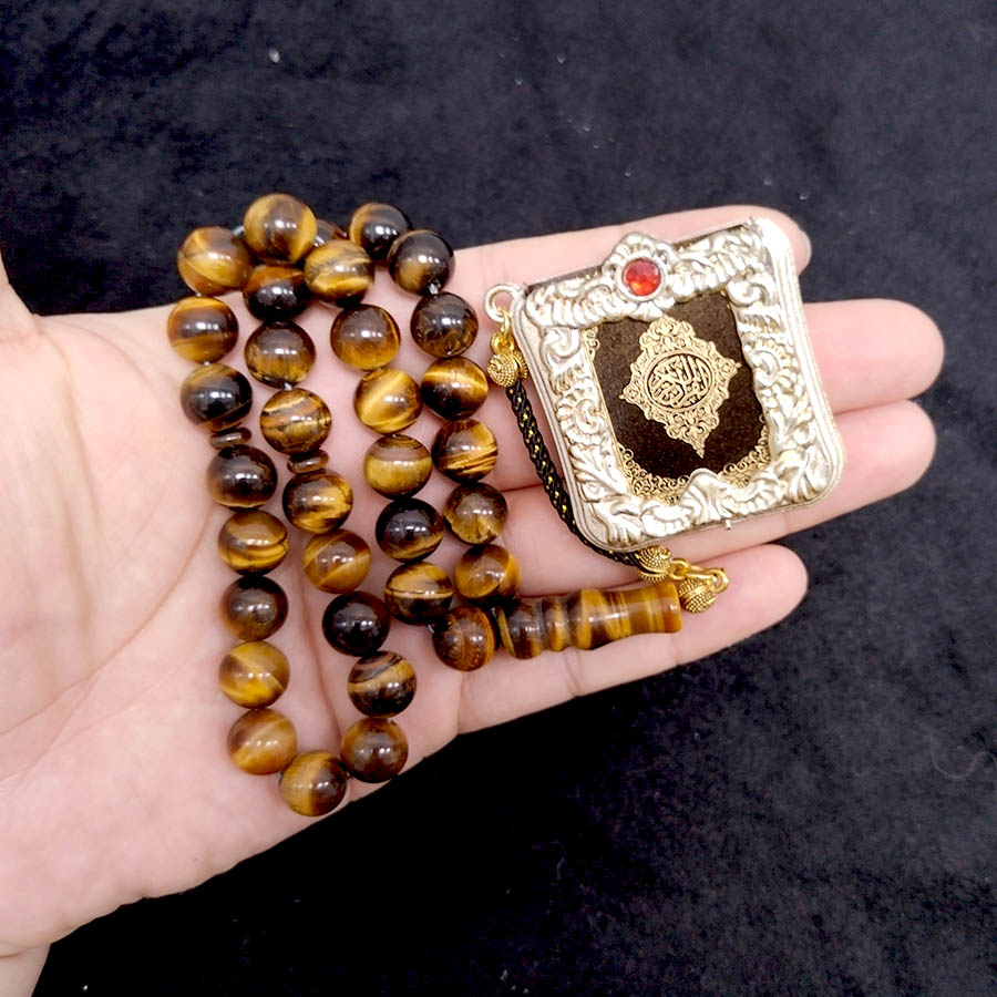 Tasbih Natural tiger eye stone - Ethnic Fashion Book ulasan dan harga