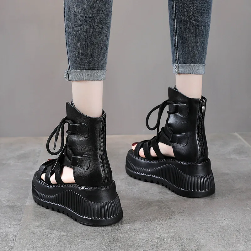8CM Ethnic Cow Genuine Leather - Ethnic Fashion For Women ulasan dan harga