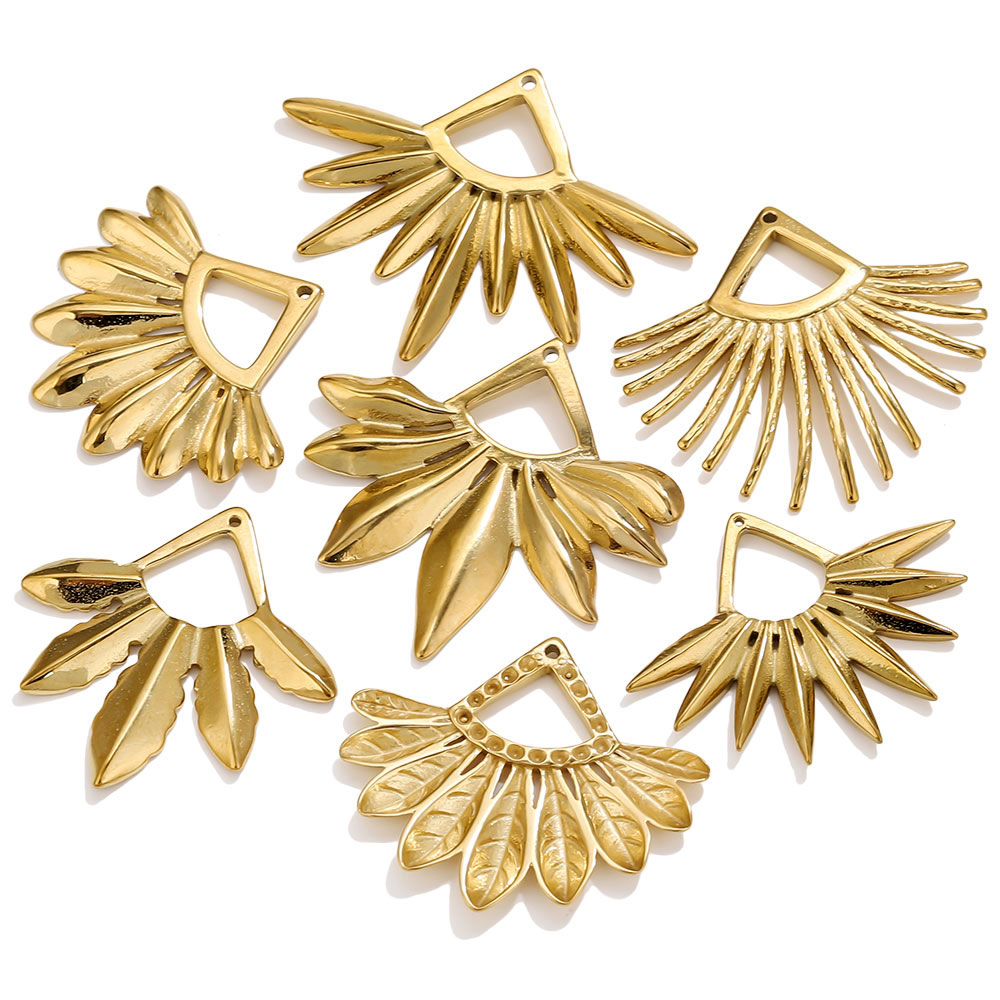 2pcs Stainless Steel Fan Shape - Ethnic Fashion Collection ulasan dan harga