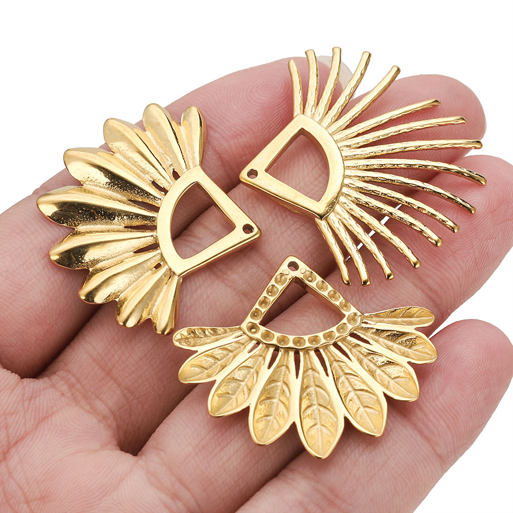 2pcs Stainless Steel Fan Shape - Ethnic Fashion Collection ulasan dan harga