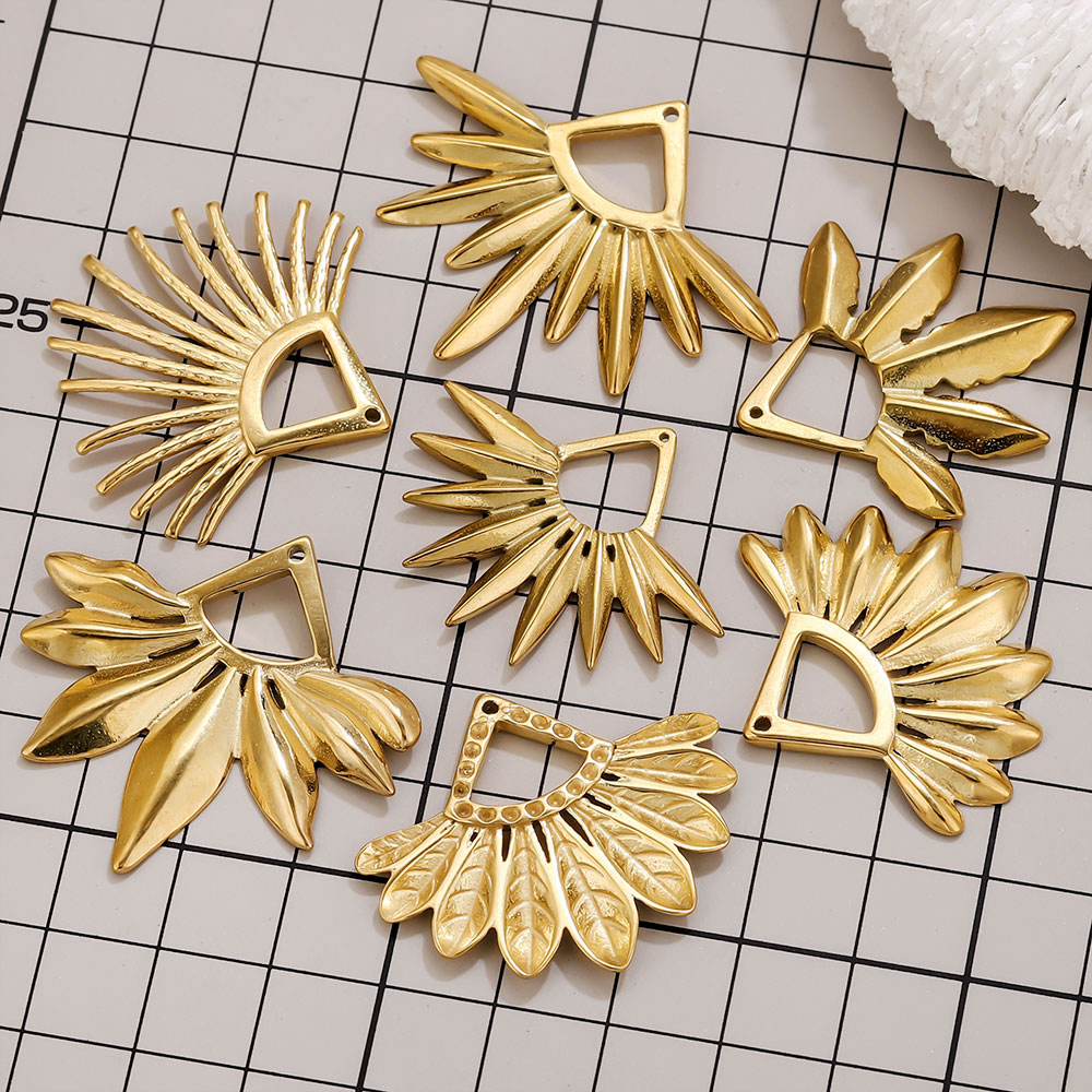 2pcs Stainless Steel Fan Shape - Ethnic Fashion Collection ulasan dan harga