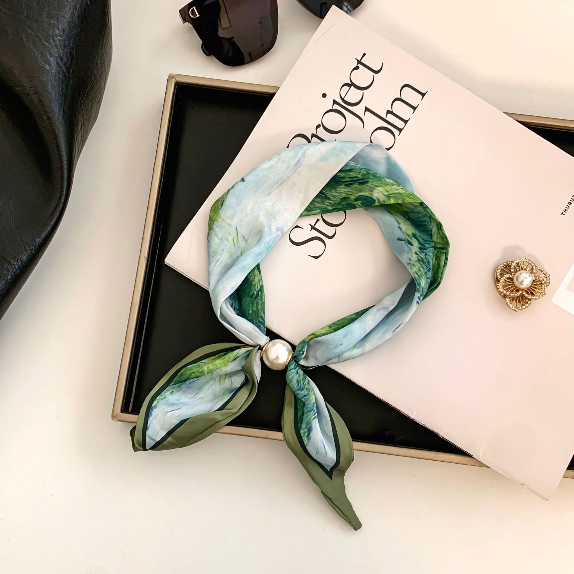 Cashew Flower Silk Scarf Effor - Ethnic Fashion Collection ulasan dan harga