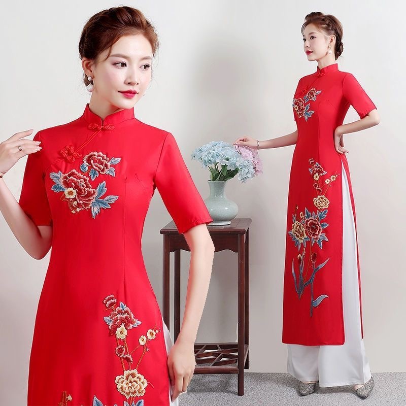 Summer Women Traditional Vietn - Ao Dai Vietnam Dress ulasan dan harga