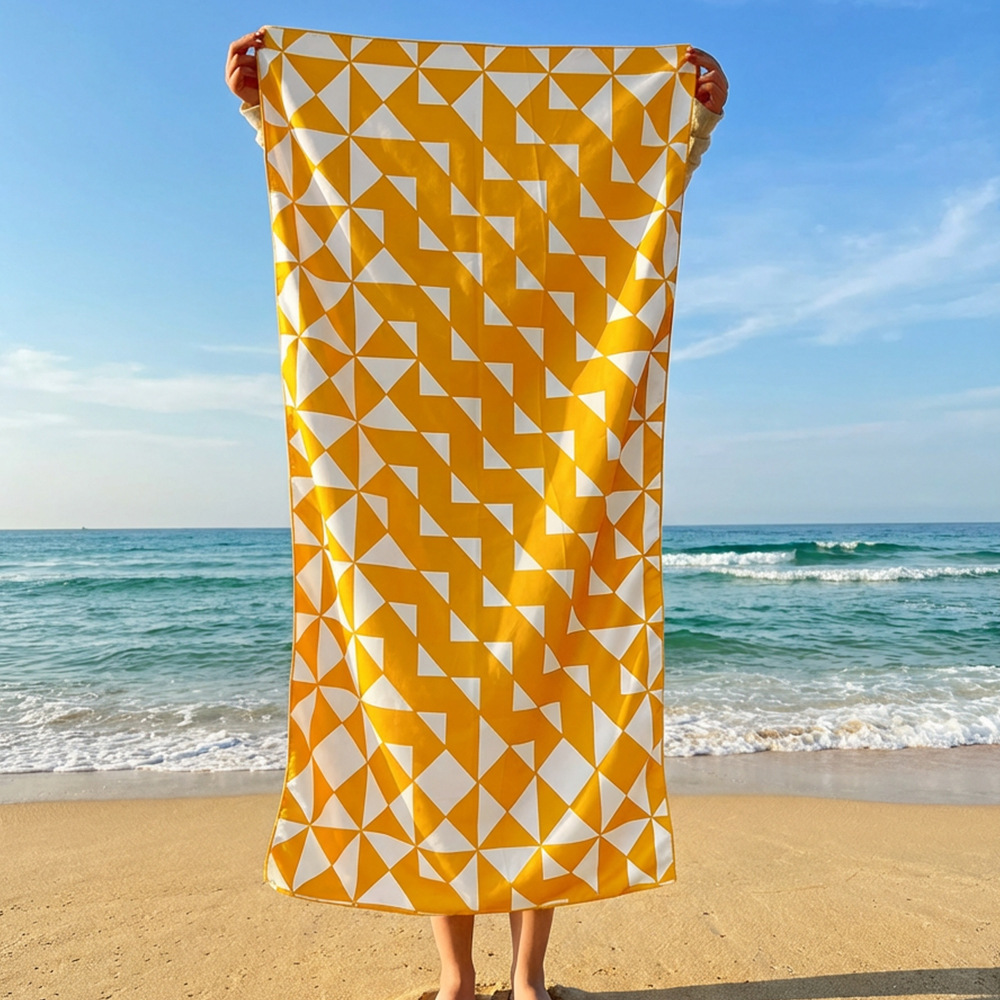 Orange Blue Ikat Print Beach T - Ikat Woven Fabric ulasan dan harga