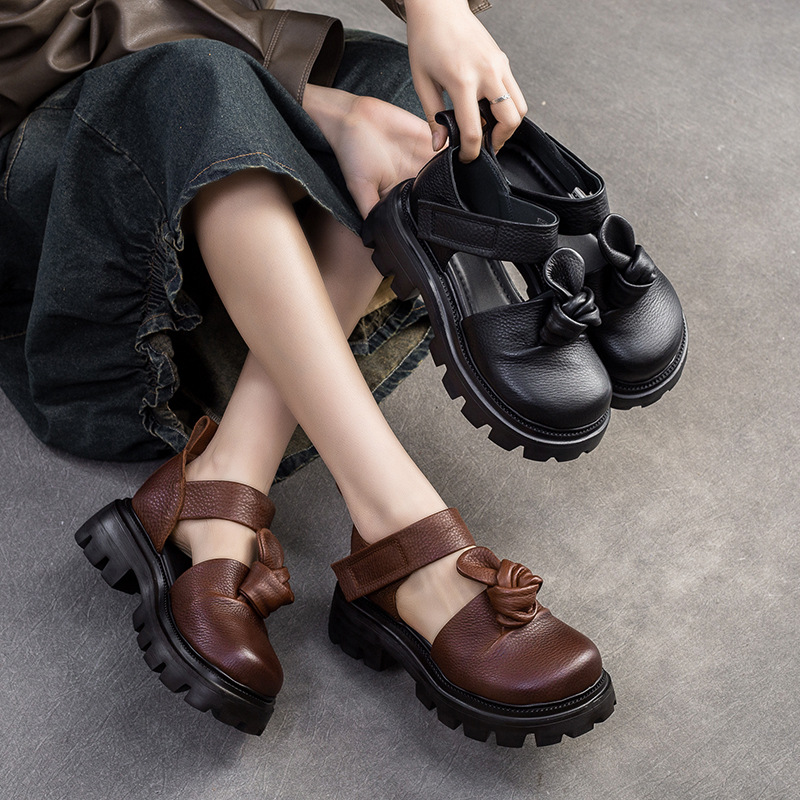 5cm Ethnic Knot Platform Wedge - Ethnic Fashion For Women ulasan dan harga