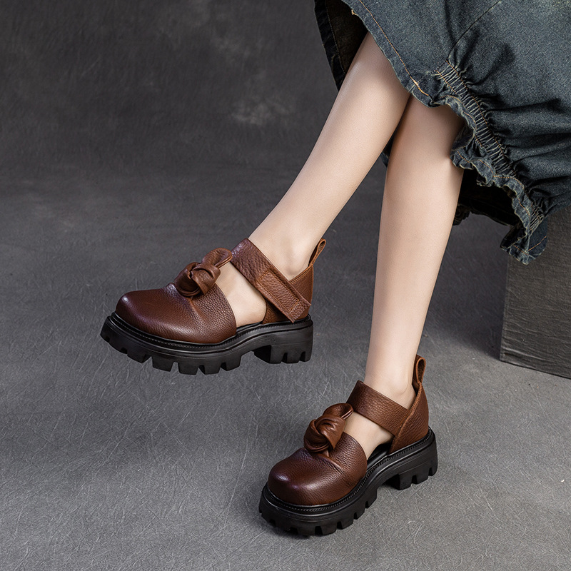 5cm Ethnic Knot Platform Wedge - Ethnic Fashion For Women ulasan dan harga