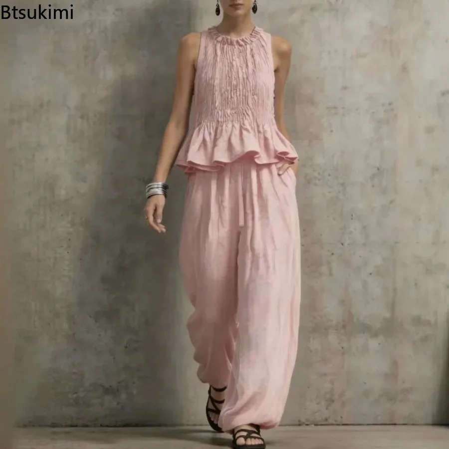 Simple Ruffle Hem Sleeveless T - Ethnic Fashion Collection ulasan dan harga