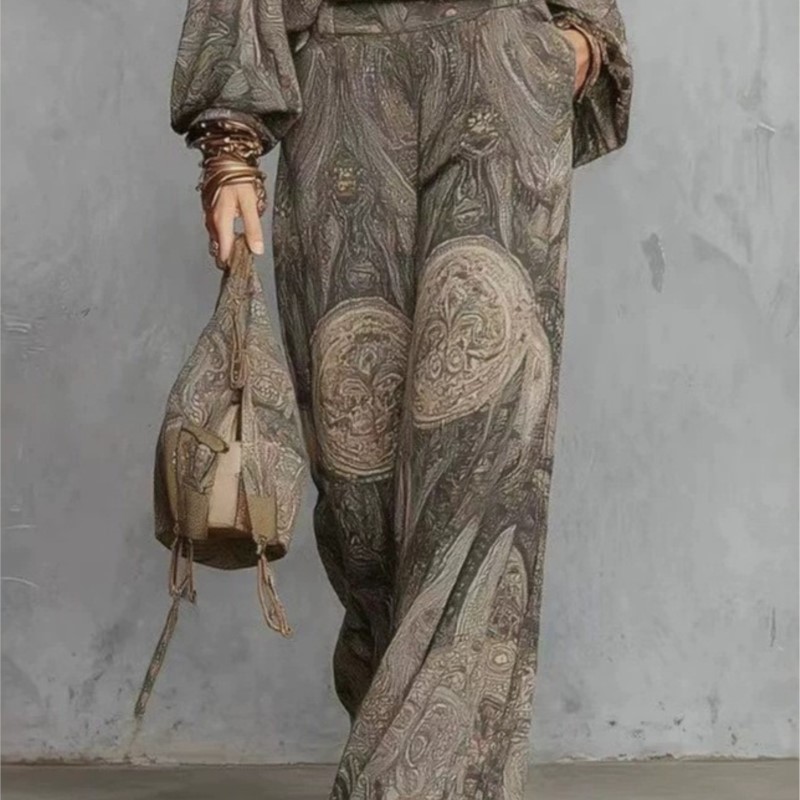Boho Paisley Print Two-Piece S - Ethnic Fashion Collection ulasan dan harga