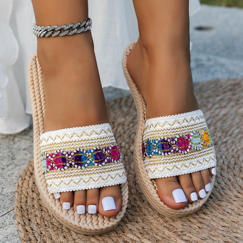 Women Slippers Outdoor Flat De - Ethnic Fashion Designers ulasan dan harga
