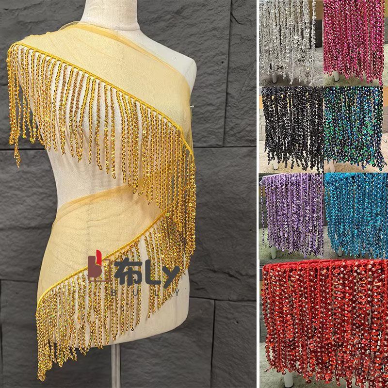15cm Beaded Sequin Tassel Frin - Ethnic Fashion Designers ulasan dan harga