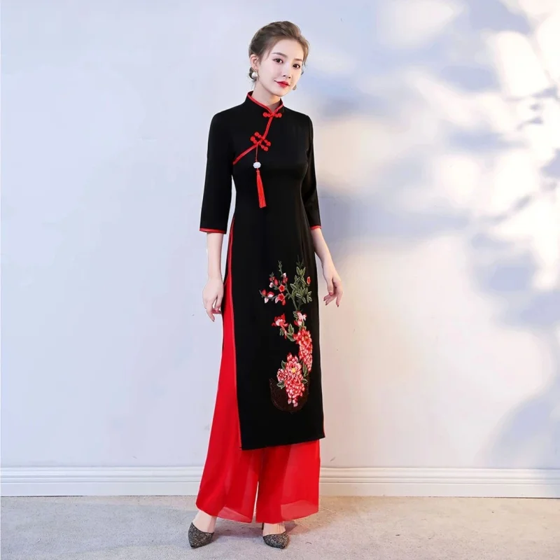 2026 Vietnam Ao Dai Cheongsam  - Ao Dai Vietnam Dress ulasan dan harga