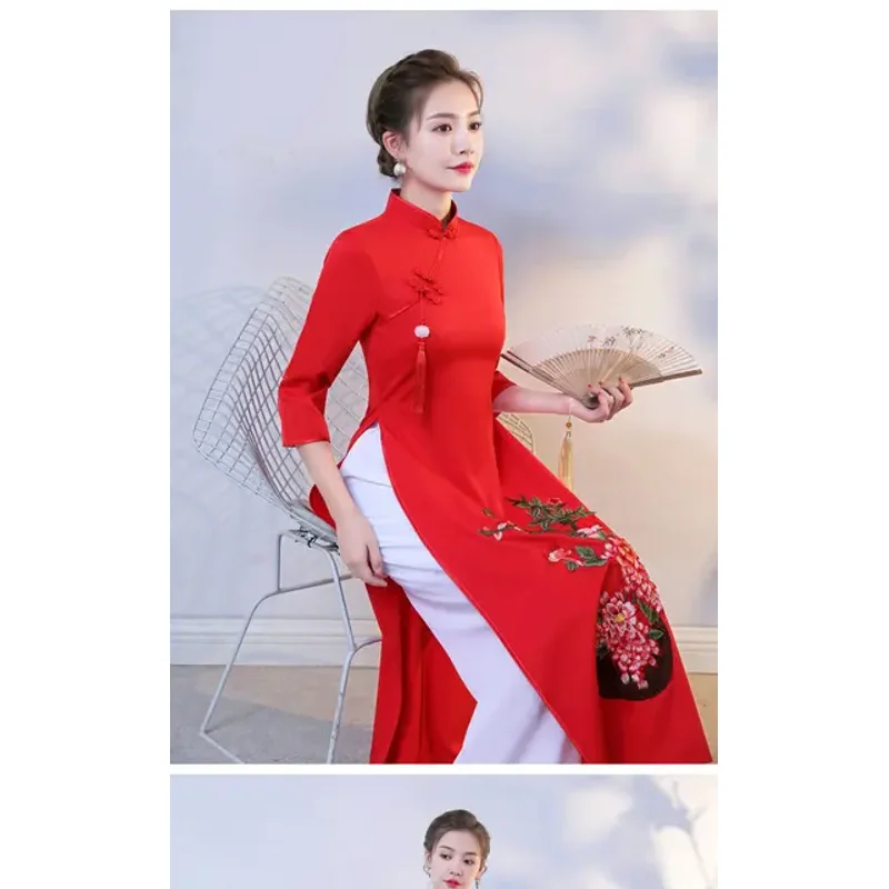 2026 Vietnam Ao Dai Cheongsam  - Ao Dai Vietnam Dress ulasan dan harga